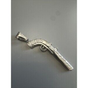 Stainless Steel Pendant Gun Rifle Hunter Hunting Scope 24 Inch Box Chain Gift